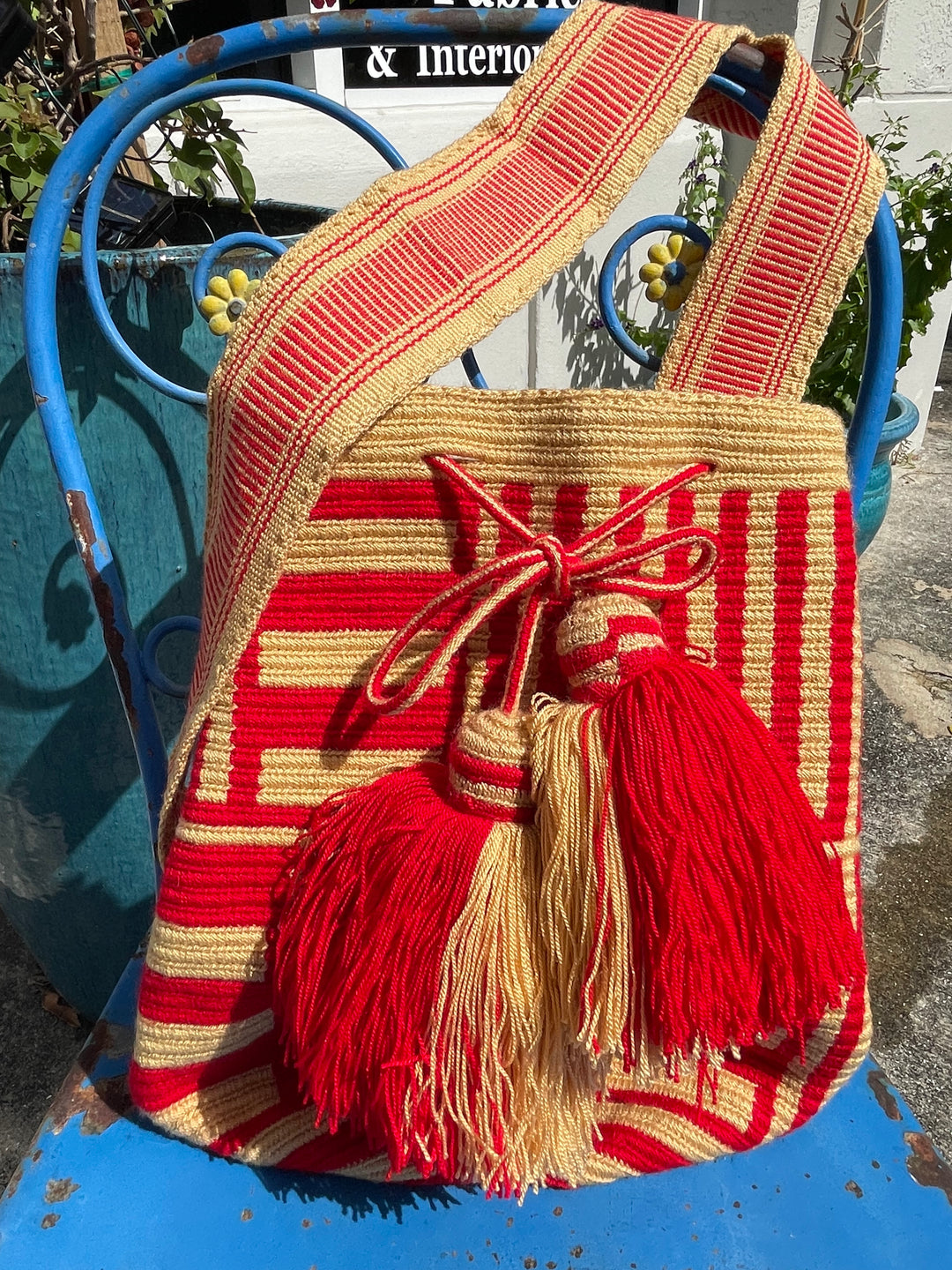 Hand knitted Wayuu tote bag/purse