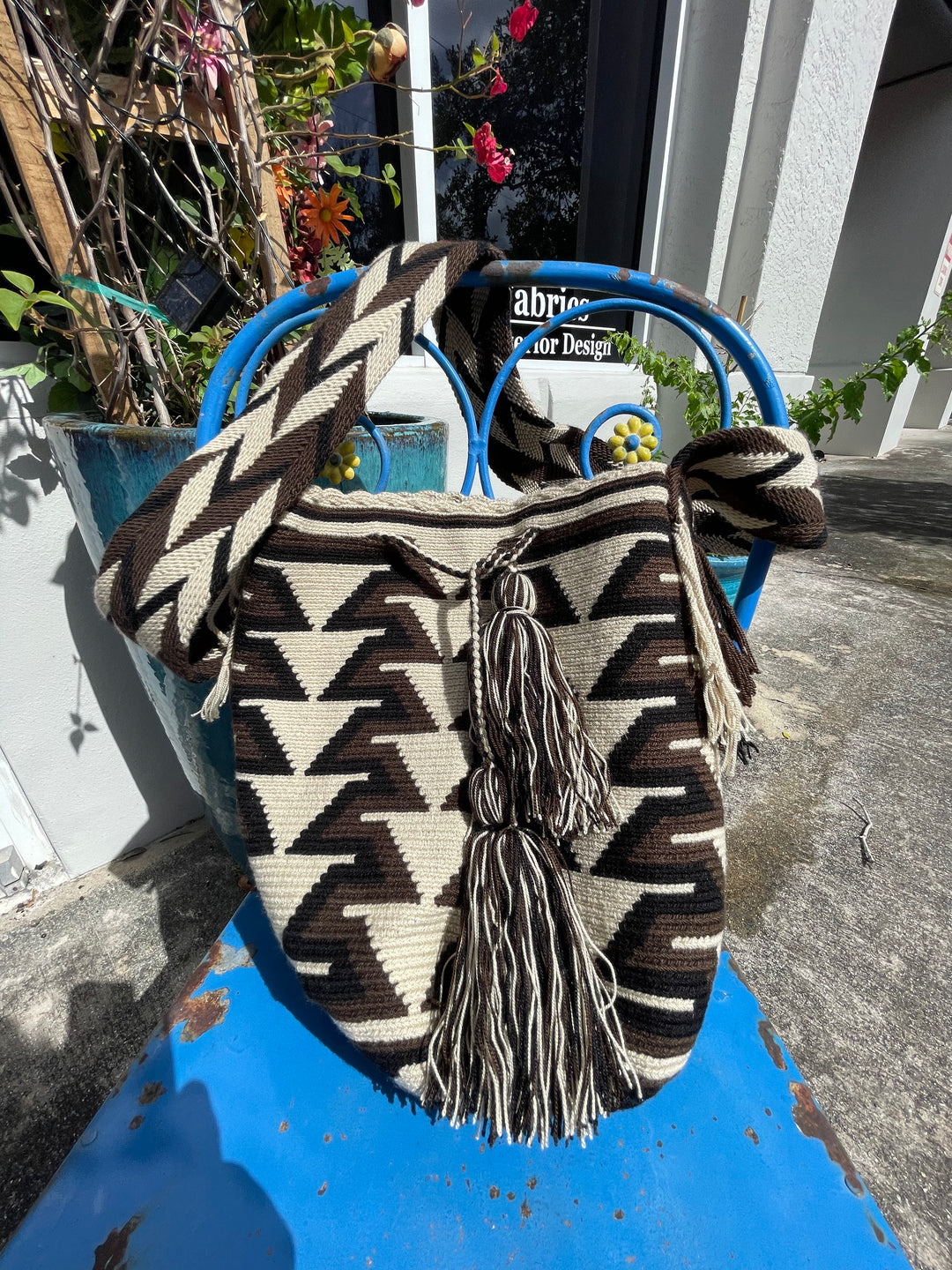 Hand Knitted Wayuu tote bag/purse
