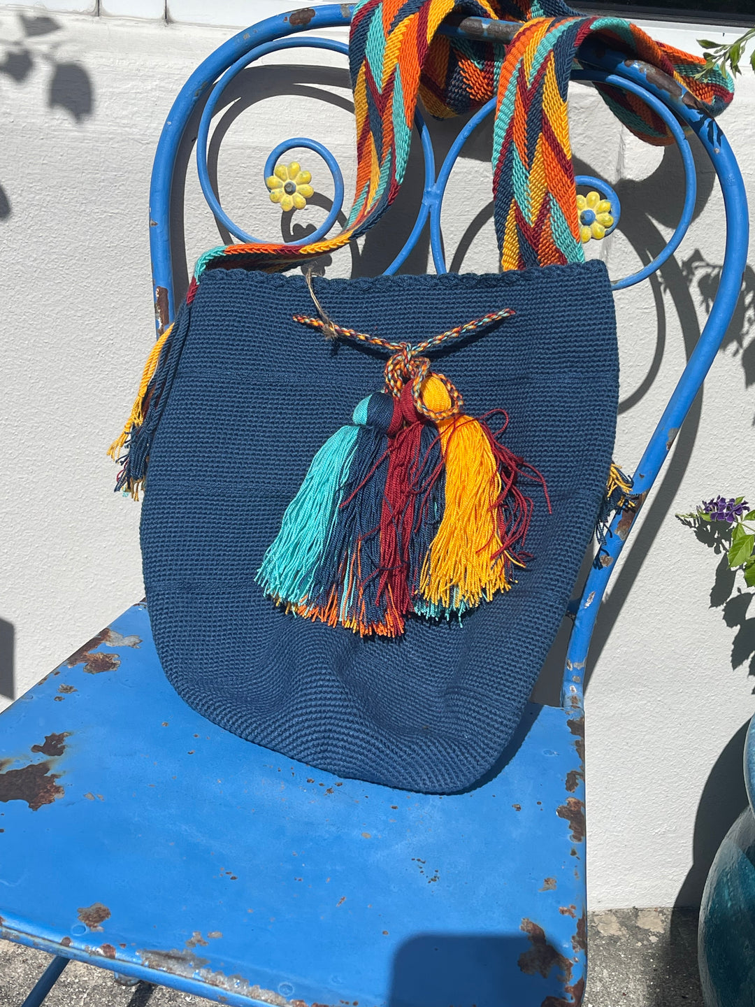 Hand Knitted Wayuu tote bag/purse