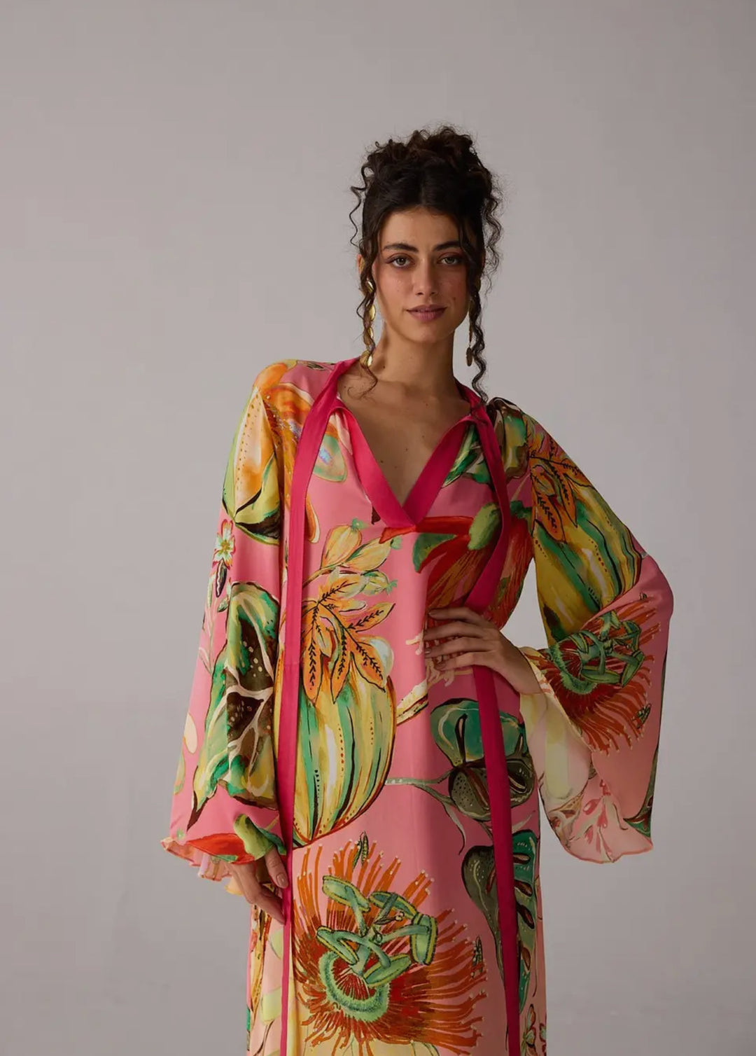 Colorful Maxi Dress-Alani -Papaya