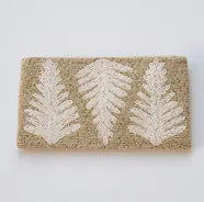 Ivory Palm Beaded Clutch Purse