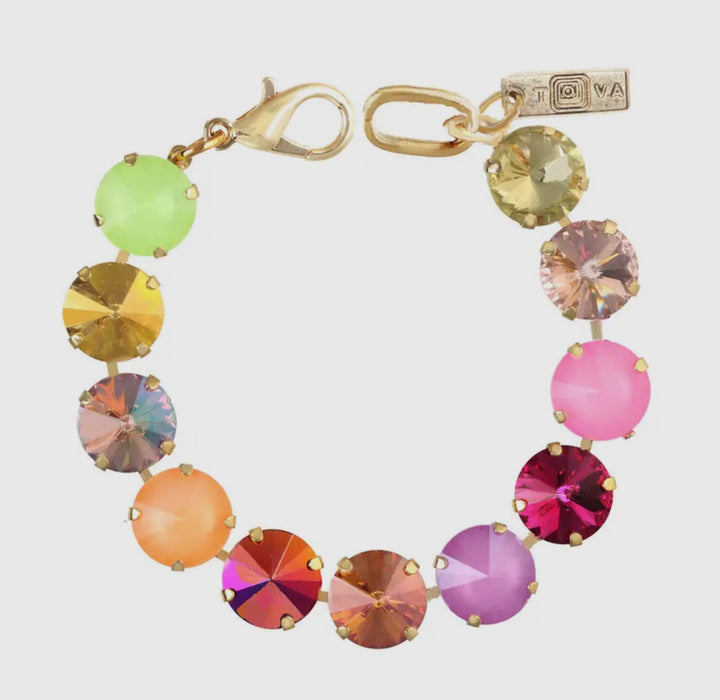 Pink Ombre Crystal Bracelet