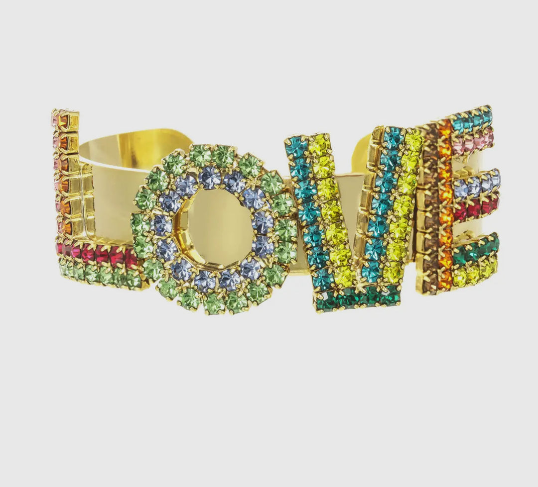 Crystal Love Cuff Bracelet