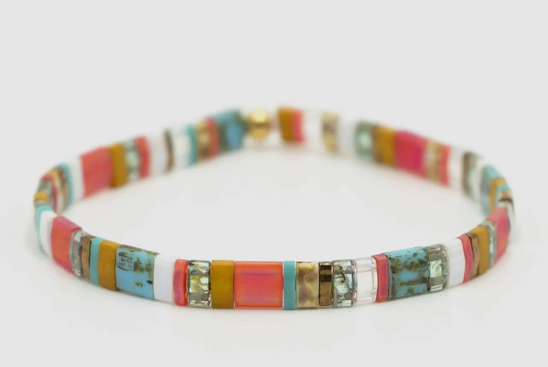 Tile Bead Bracelet-Confetti