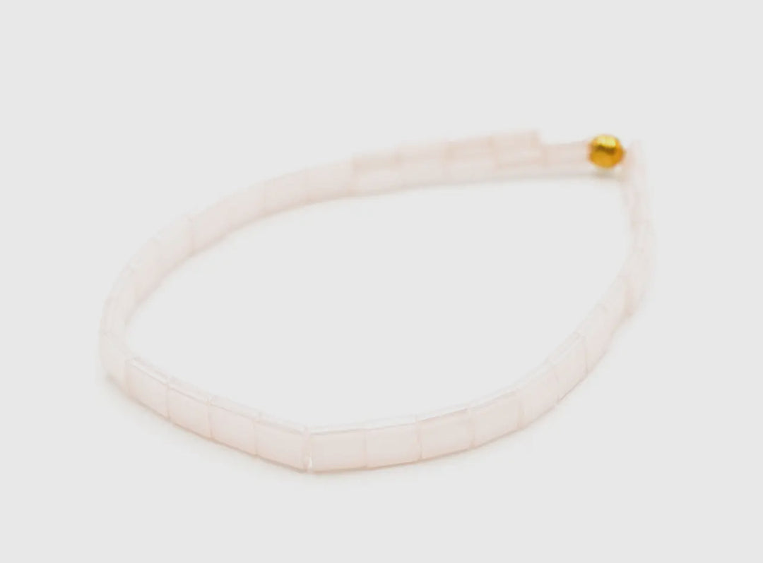 Tile Bead Bracelet-Blush