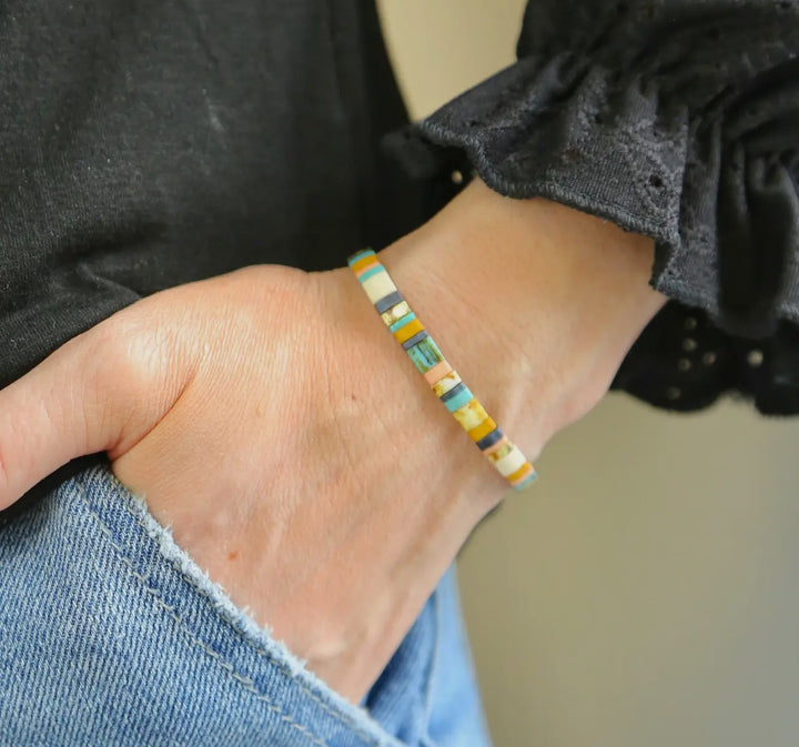 Tile Bead Bracelet-Shoreline