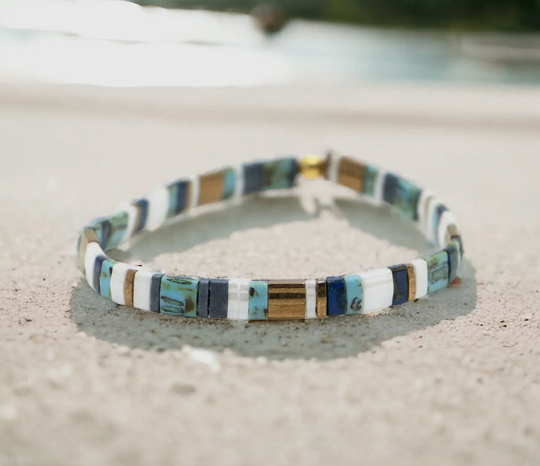 Tile Bead Bracelet-Tidal