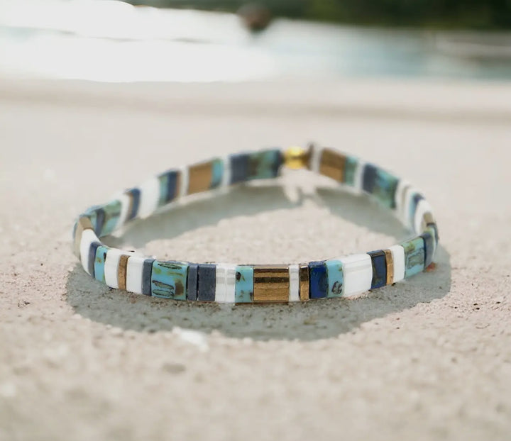 Tile Bead Bracelet-Tidal