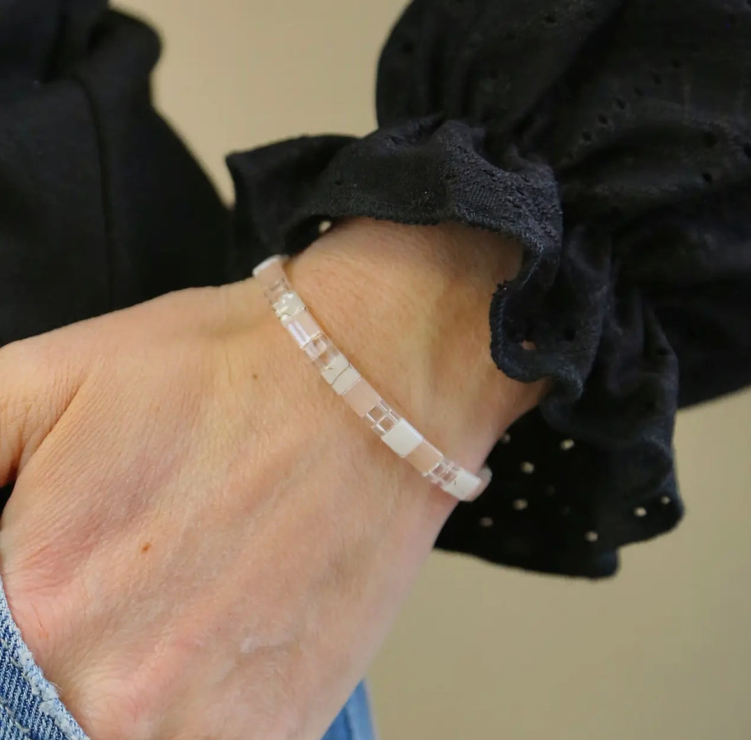 Tile Bead Bracelet-Whisper