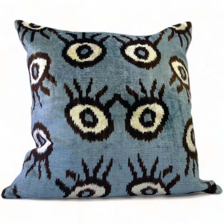 Evil Eye Silk Velvet Pillow