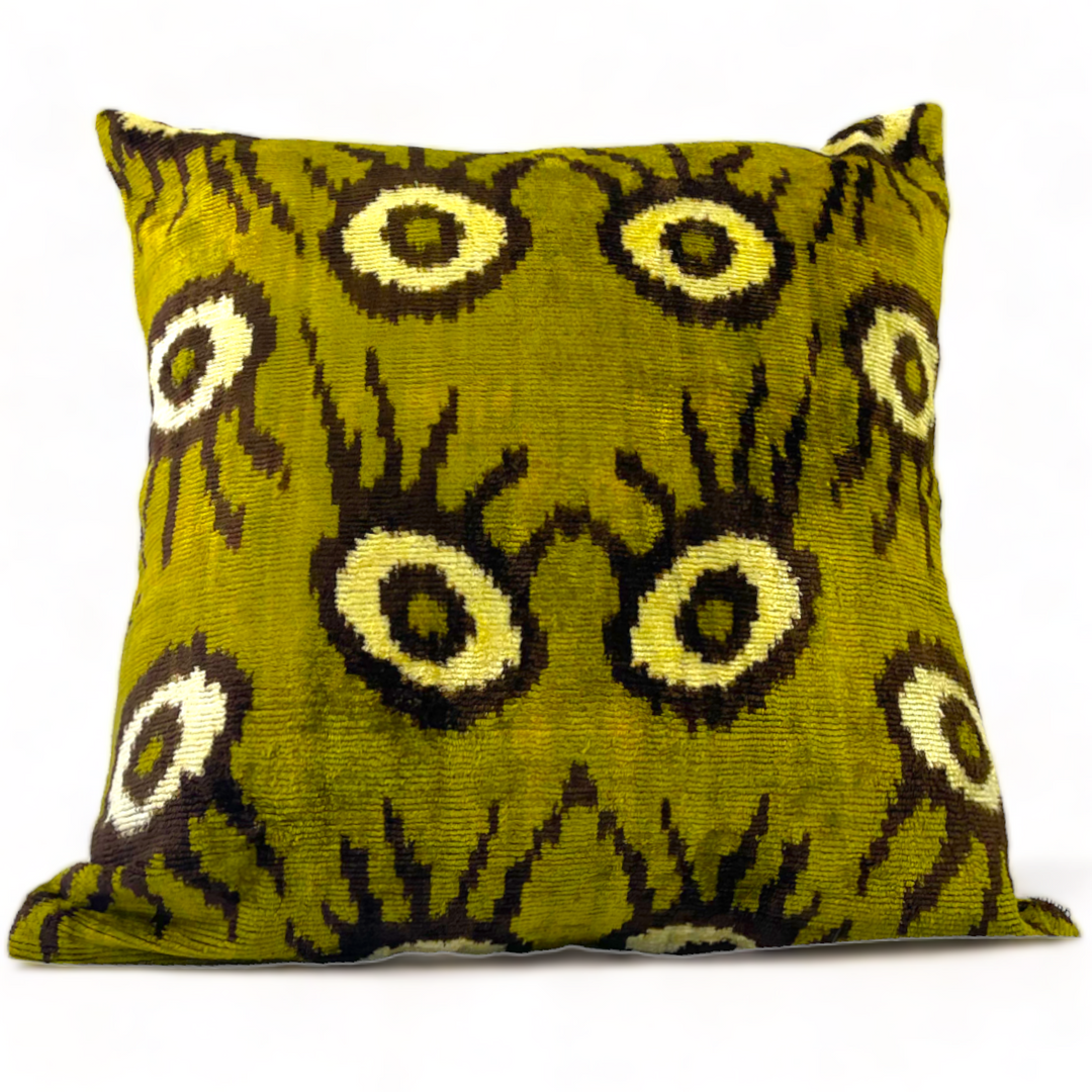 Evil Eye Silk Velvet Pillow