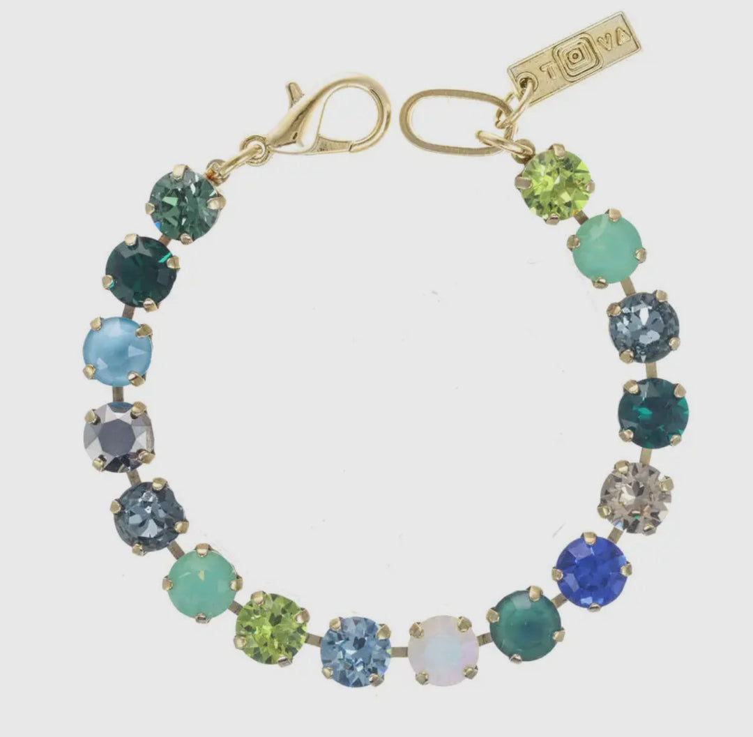 Blue and Green Crystal Ombre Bracelet