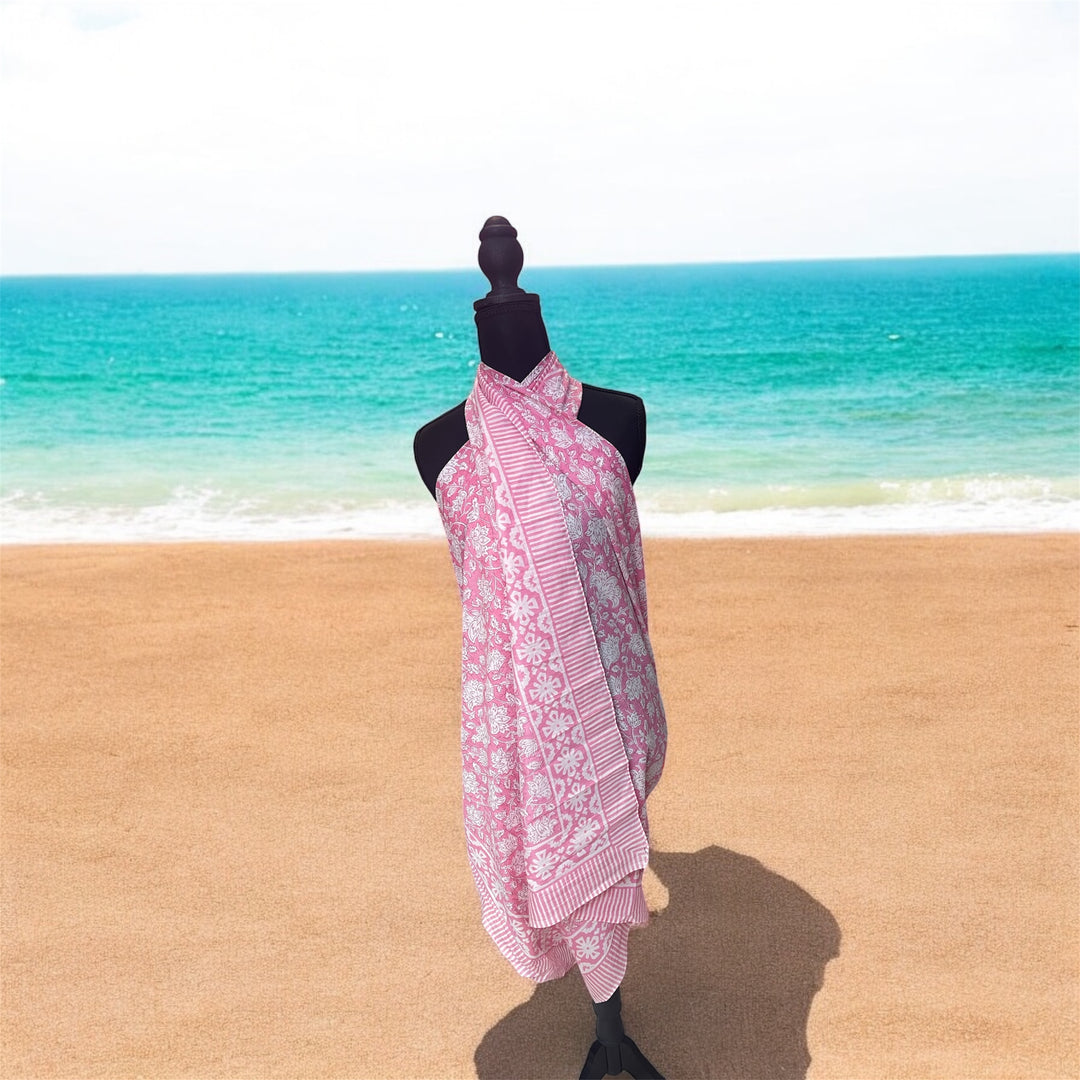 Sarong/Pareo-Pink Floral