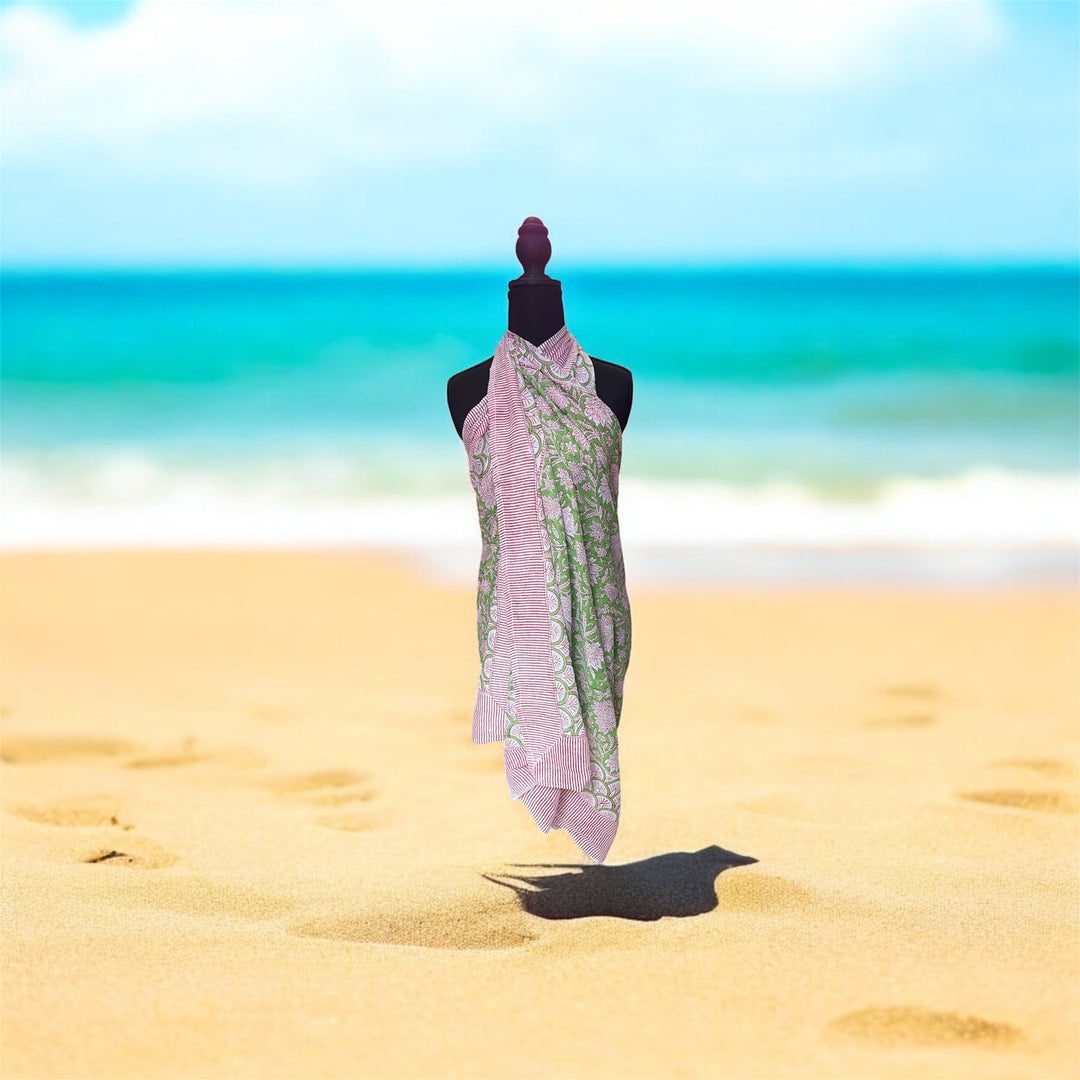 Sarong/Pareo-Pink and Green