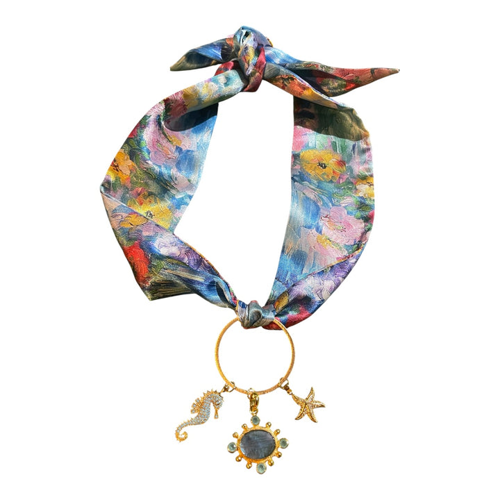 Scarf Charm Necklace-Monet