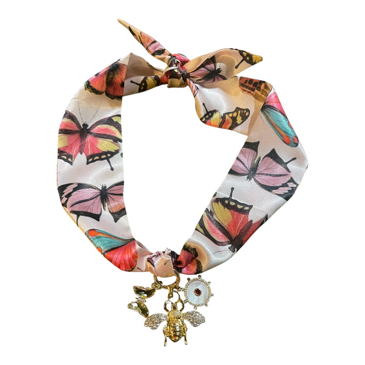 Scarf Charm Necklace-Butterflies