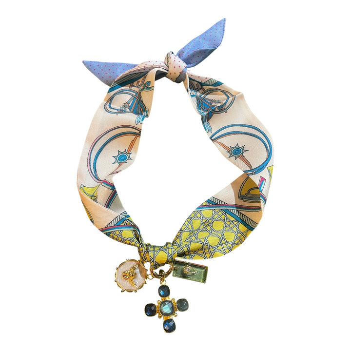 Scarf Charm Necklace-Topaz