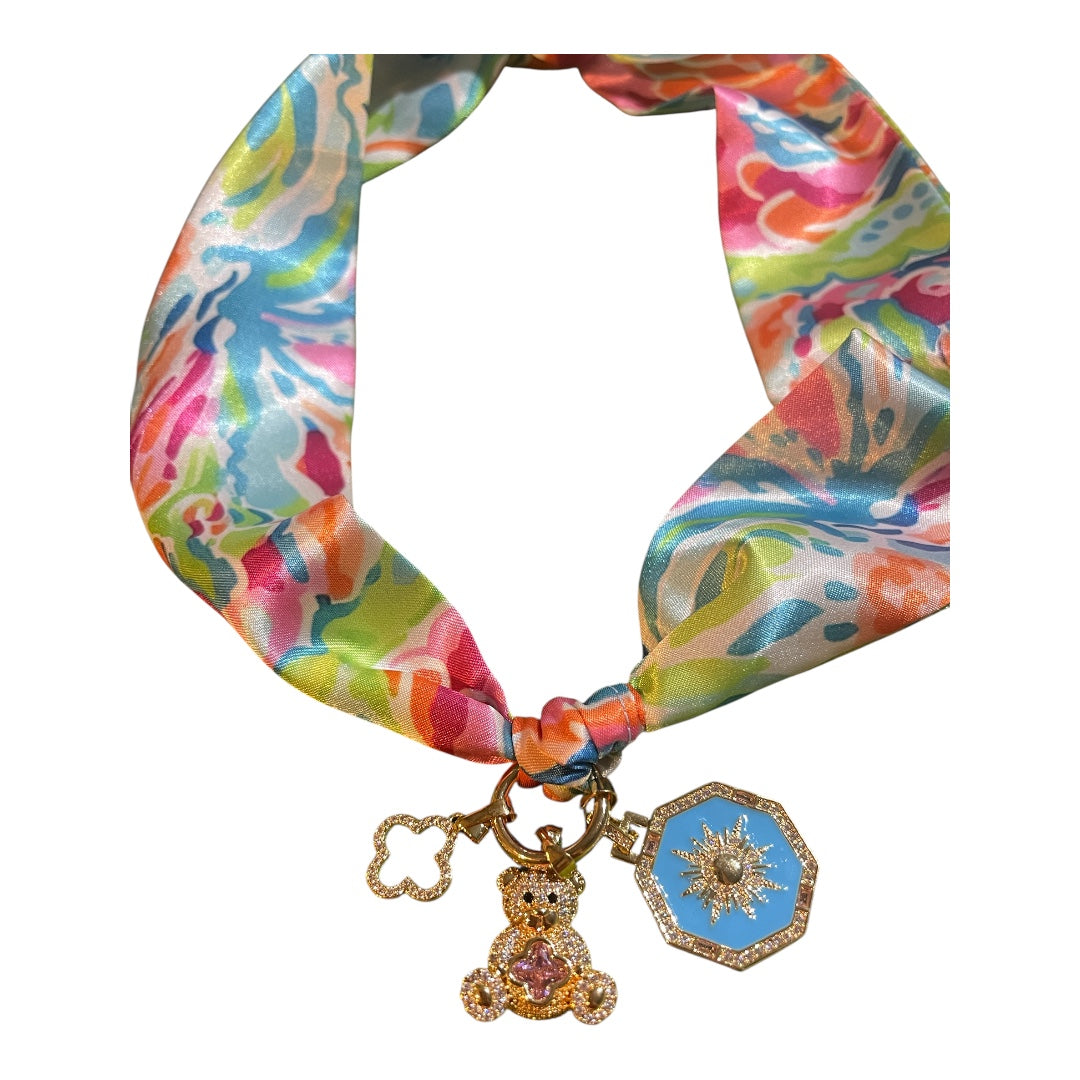 Scarf Charm Necklace-Palm Beach