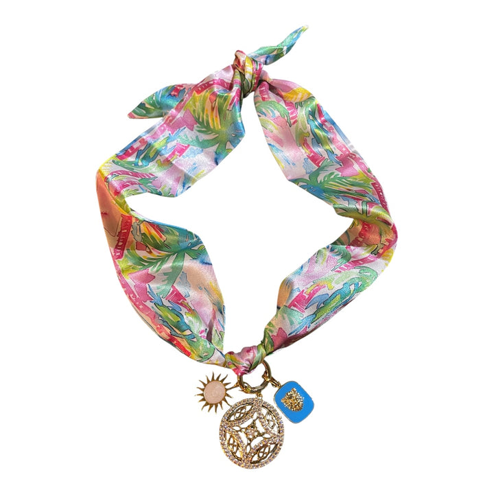 Scarf Charm Necklace-Pastel