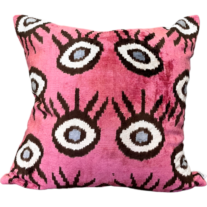 Evil Eye Silk Velvet Pillow