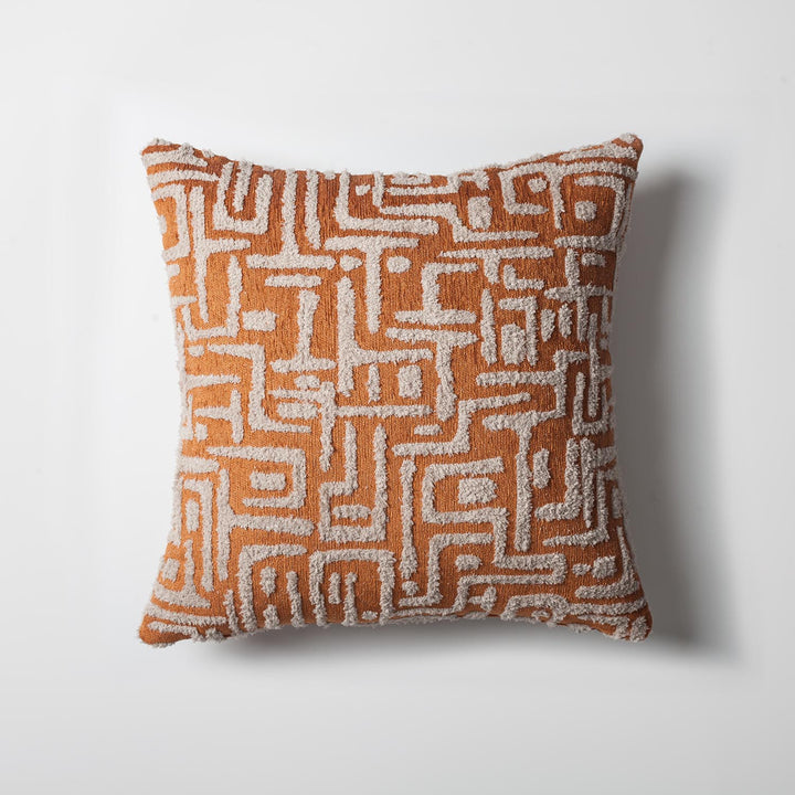 Graph Square-Burnt Orange and Beige