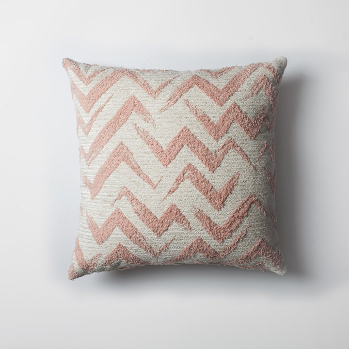 Bolt-Pink and cream pillow