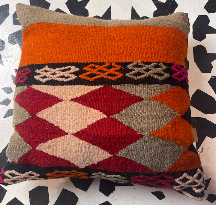 Upcycled Moroccan wool pillow!