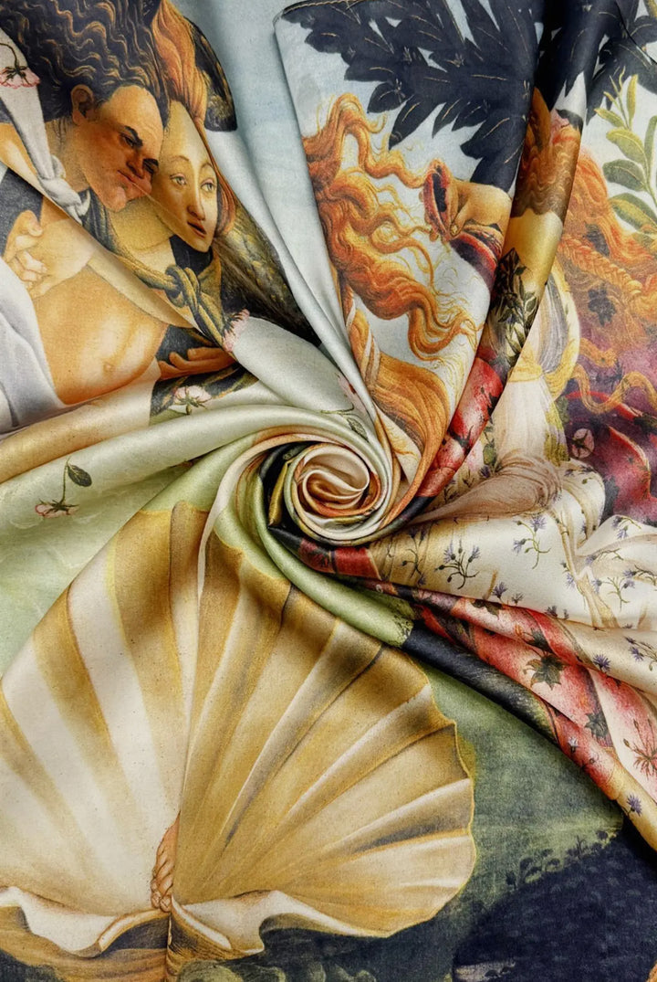 Botticelli "the Birth of Venus" Silk Square Scarf