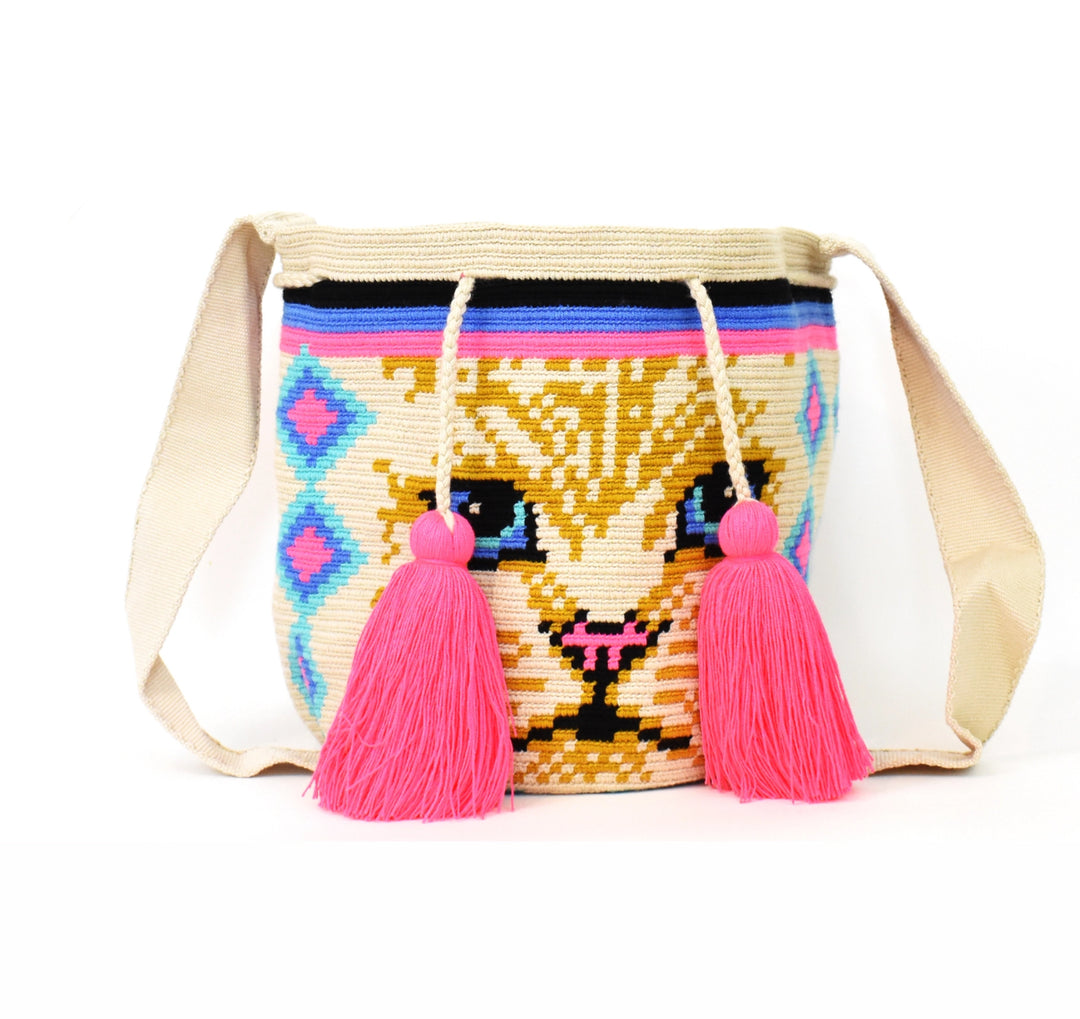 House Cat Wayuu Mochila Bag-hand made