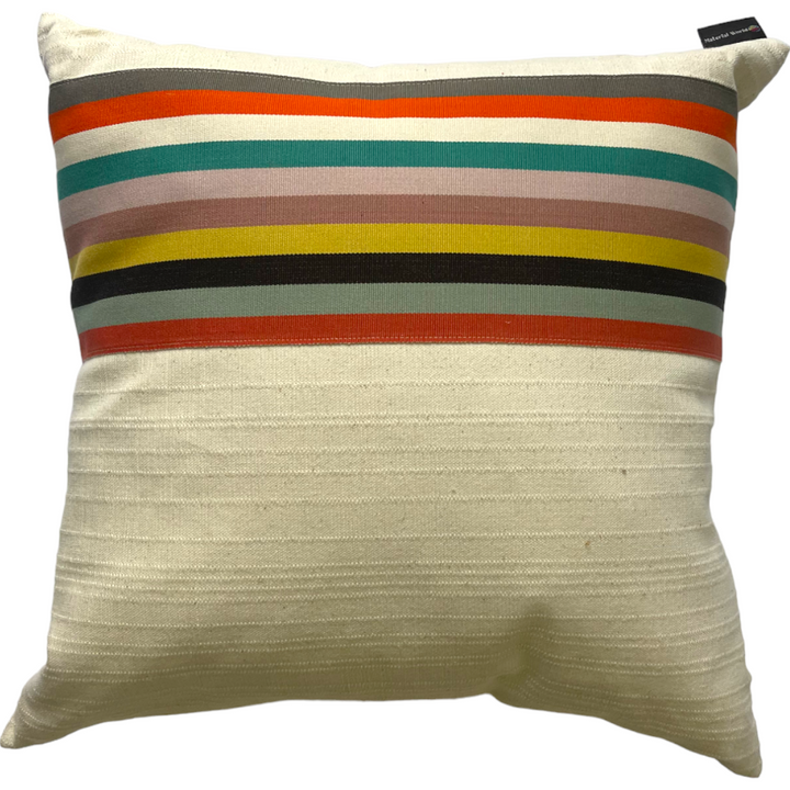 Striped Cotton Pillows with French Fabric