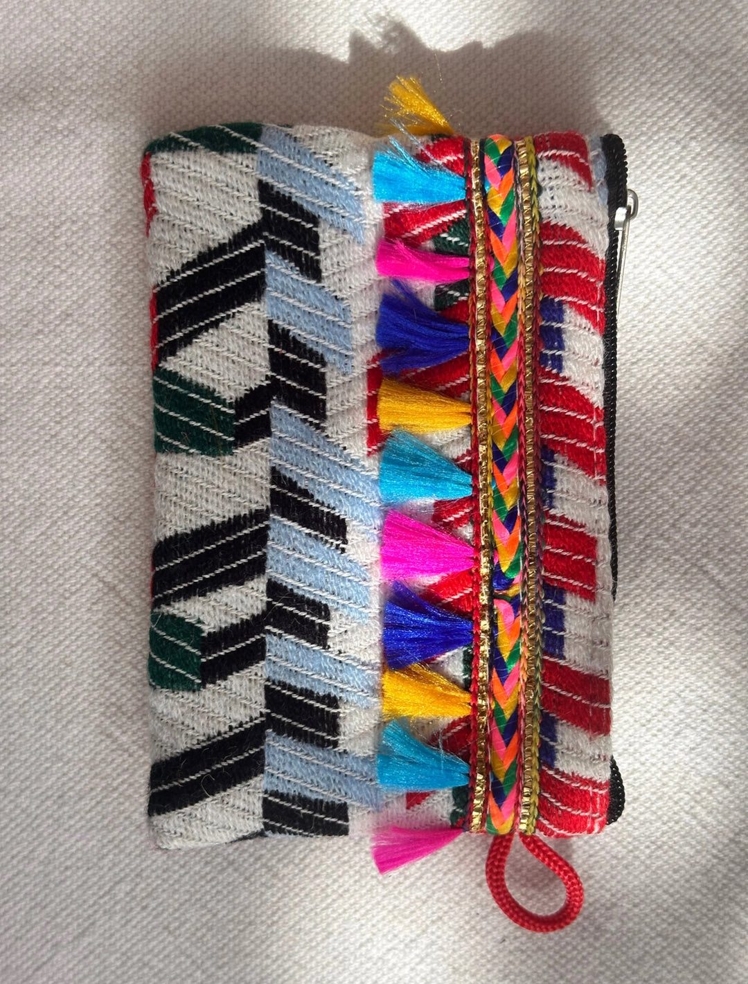 Small graphic zippered Moroccan pouch