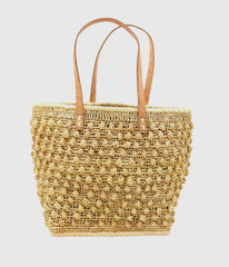 Boucle Crochet Basket Bag-natural raffia