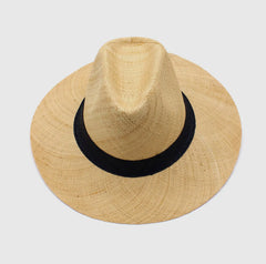 Unisex Straw Panama Hat with 3" Brim-Natural