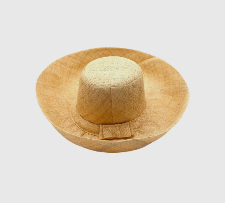 Wide Brim Packable Straw Hat-Natural