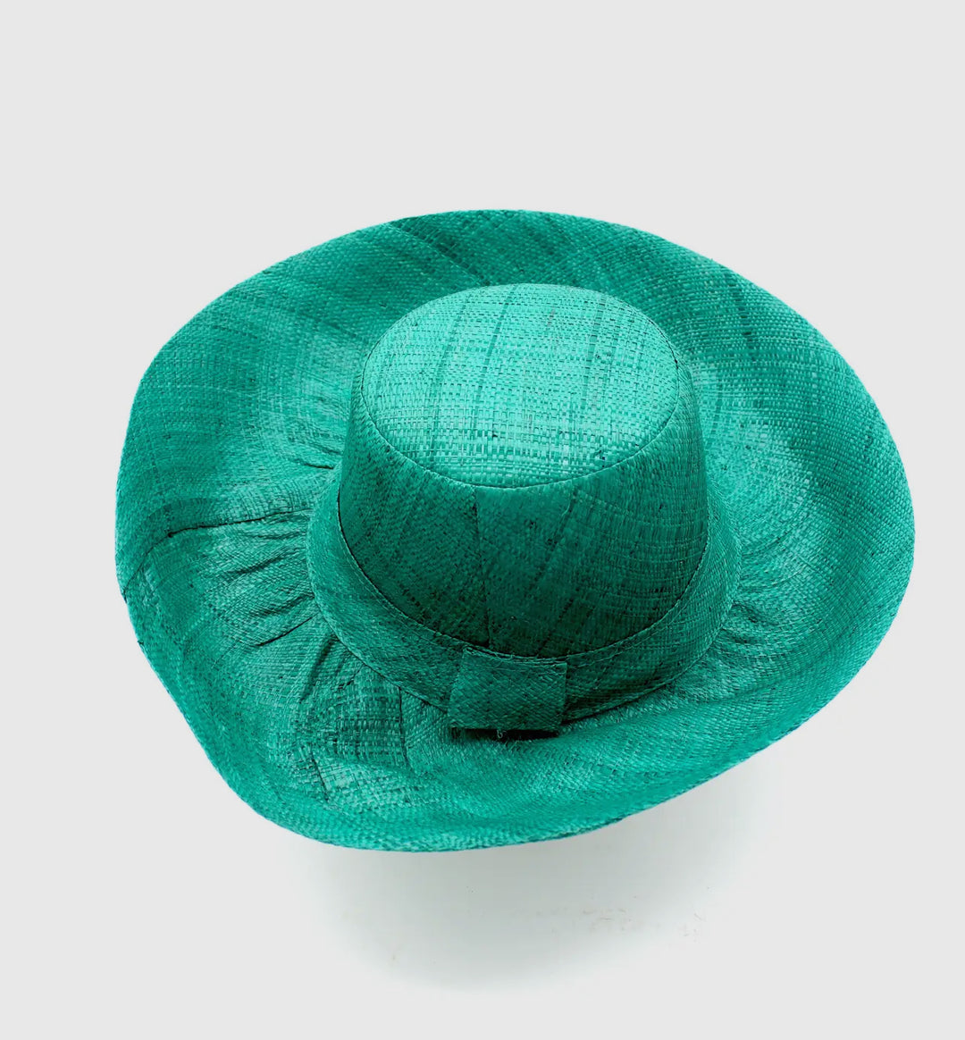 Wide Brim Packable Straw Hat with 7" Brim-Teal