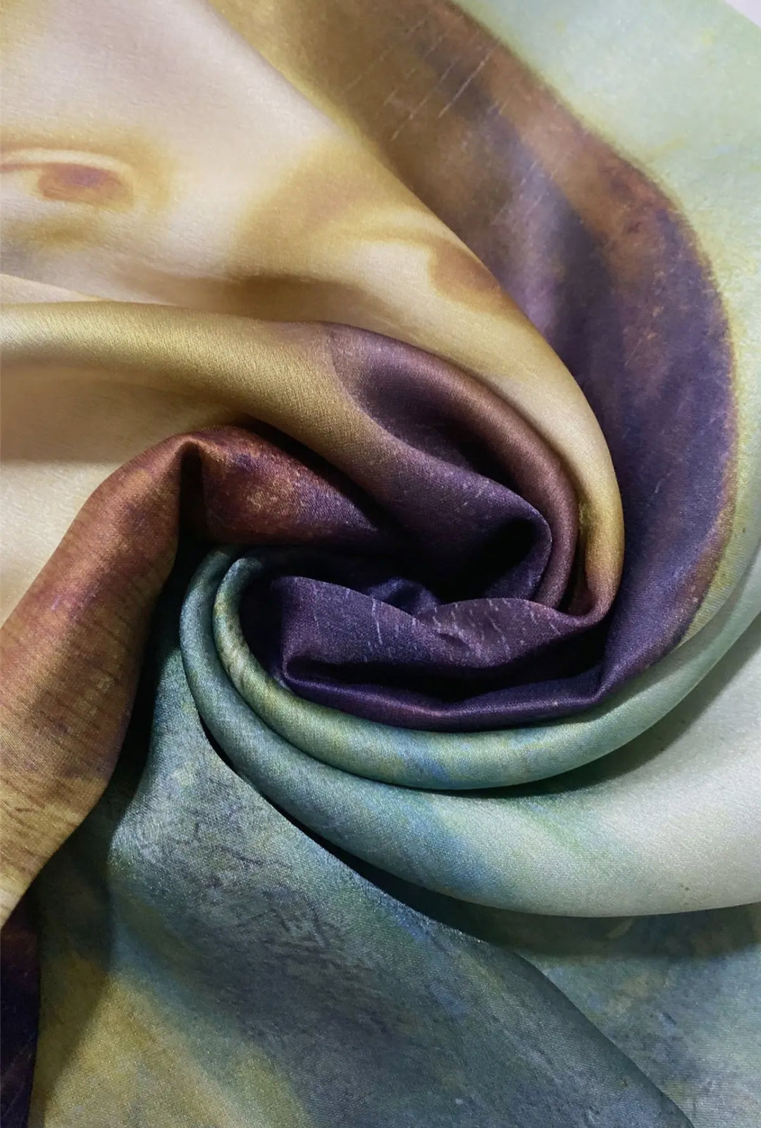 Mona Lisa Print Silk Scarf
