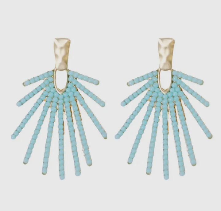 Starburst Turquoise Drop Earrings