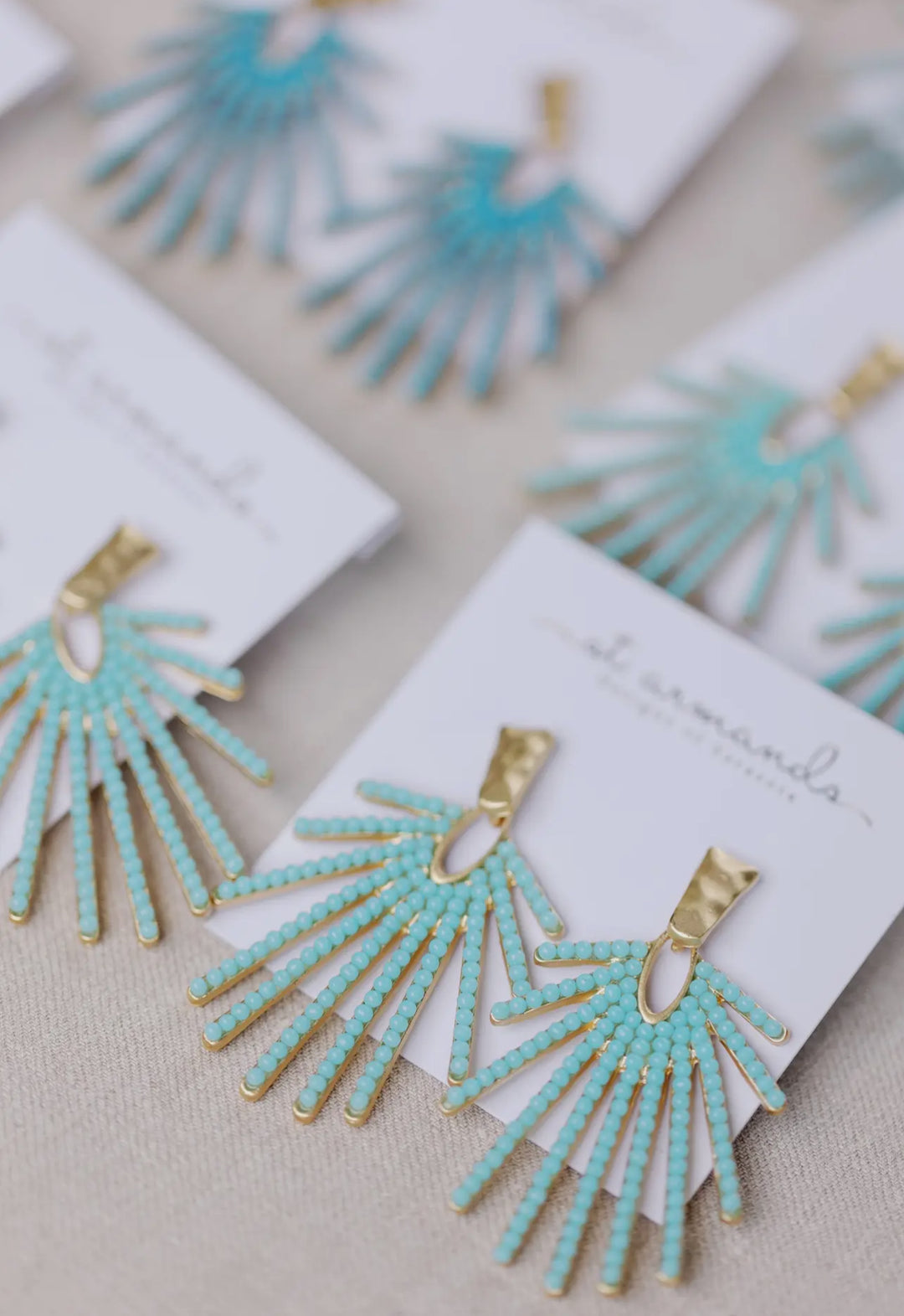 Starburst Turquoise Drop Earrings