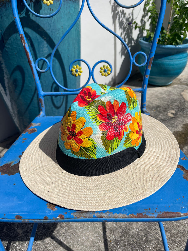 Hand Painted Straw hat