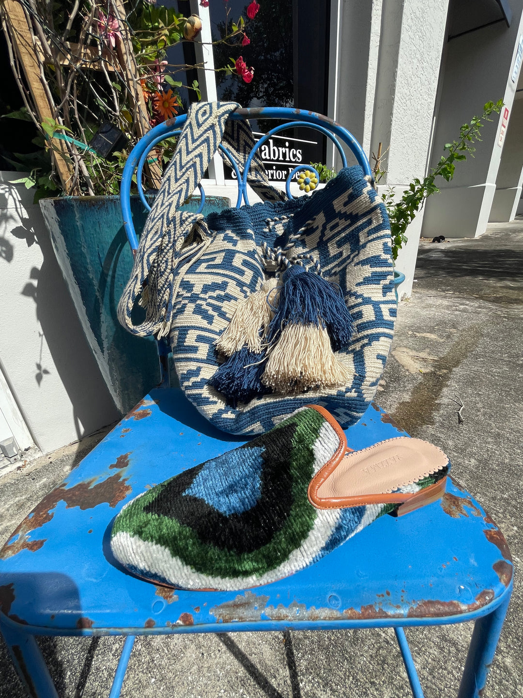 Hand Knitted Wayuu tote bag/purse