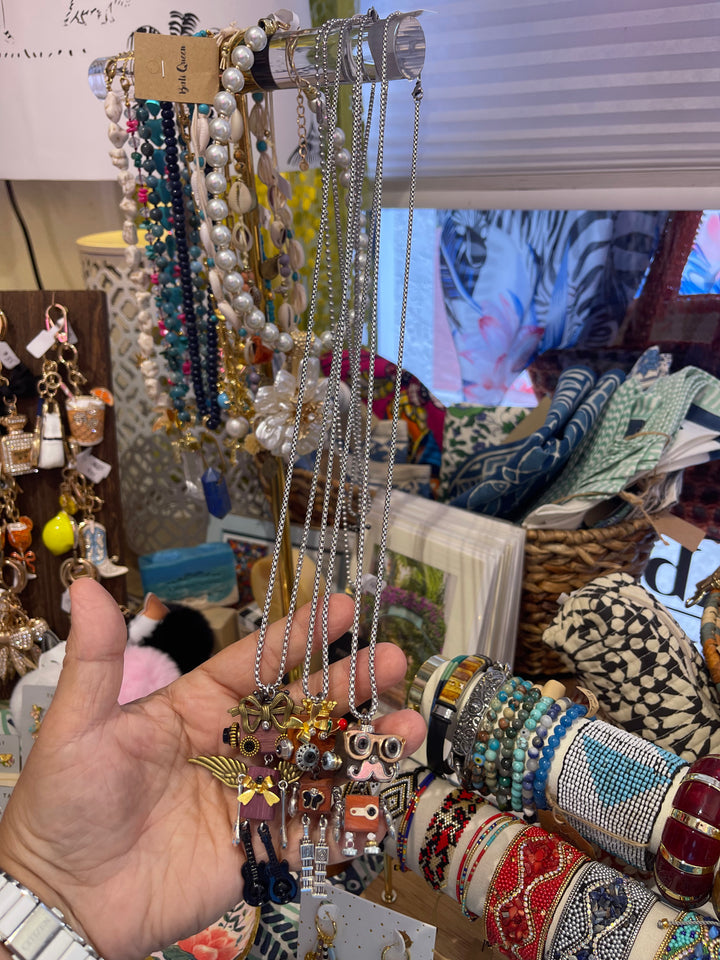 Handmade Punk Robot Necklace-Rose Gold Color