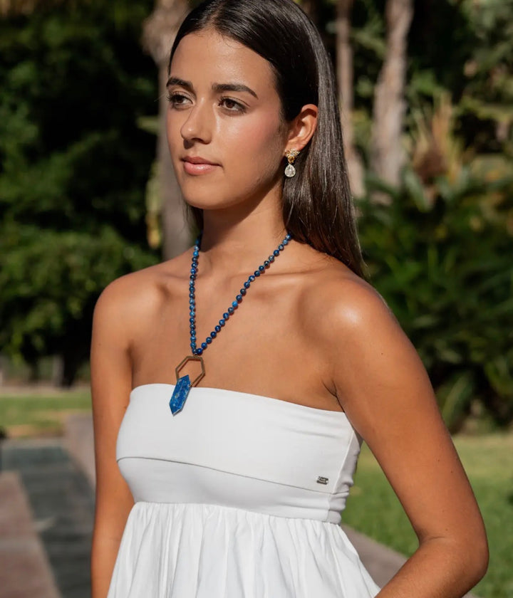 Lapis Lazuli Pendant Statement Necklace