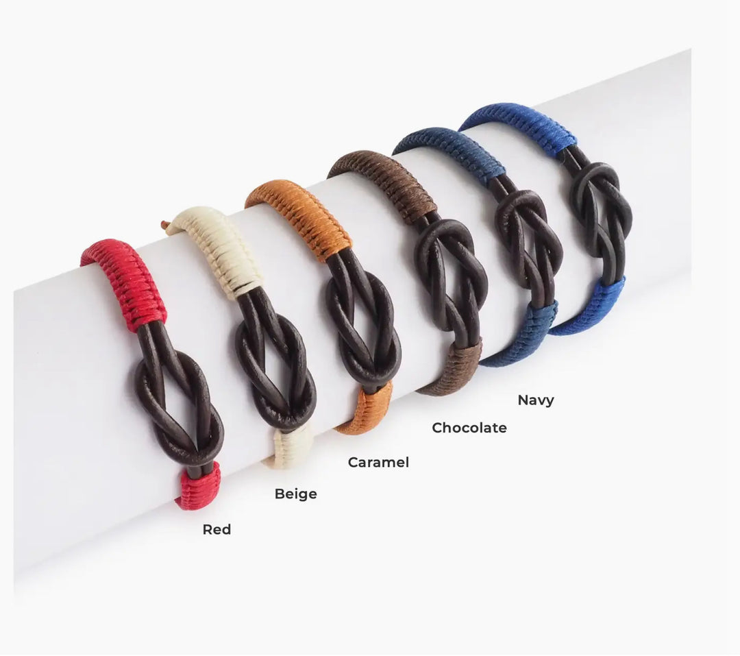 Men's Infinity Knot Bracelet-Caramel