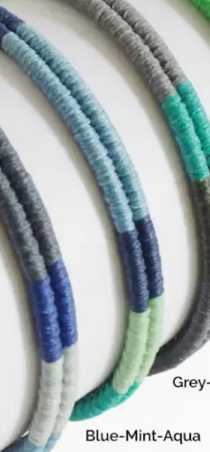 Men's Macrame Surfer Bracelet-Blue-mint-aqua