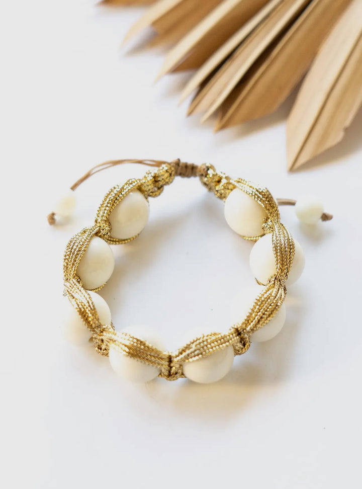 Empower Resin bracelet-cream