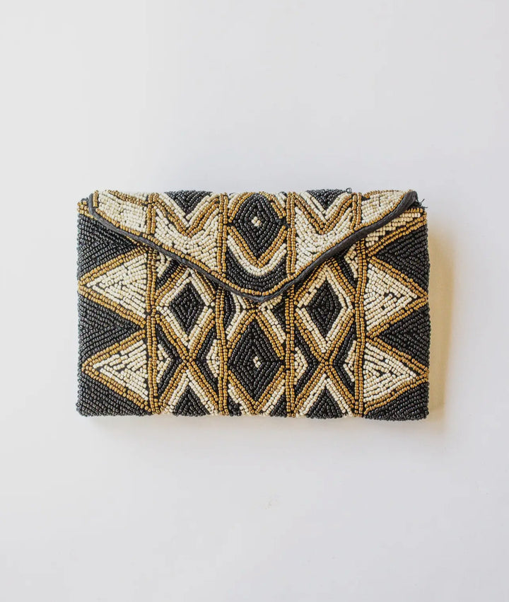 Mosaic Mantra Beaded Clutch Purse