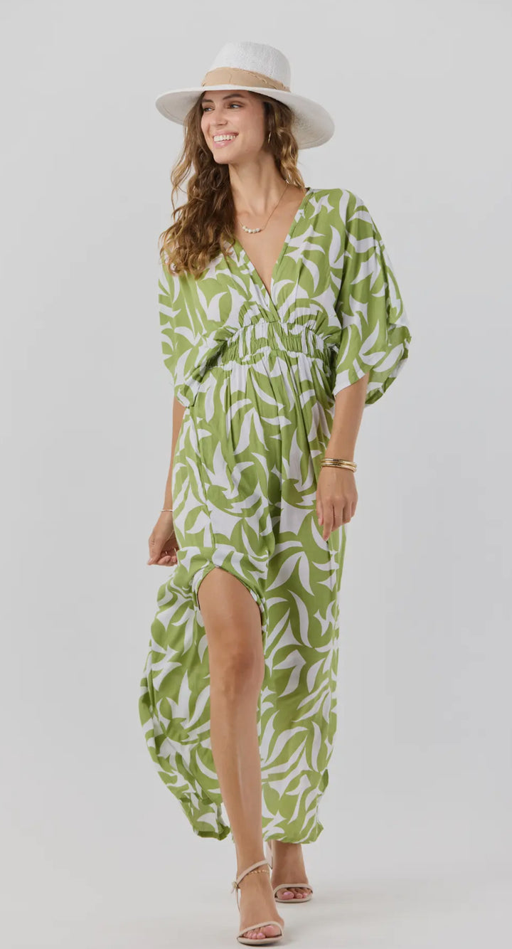 Lola Maxi Dress-Fern green