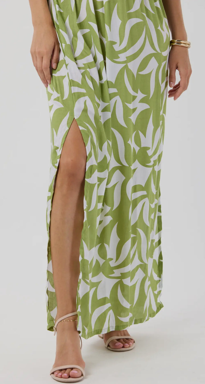 Lola Maxi Dress-Fern green