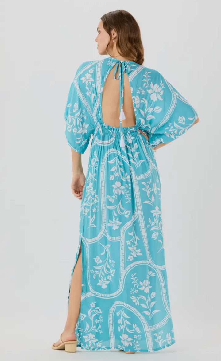 Layla Maxi Dress-Turquoise
