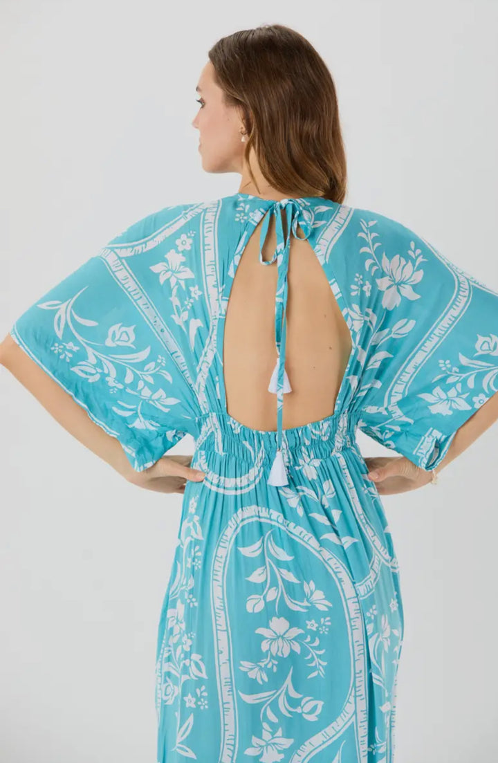 Layla Maxi Dress-Turquoise